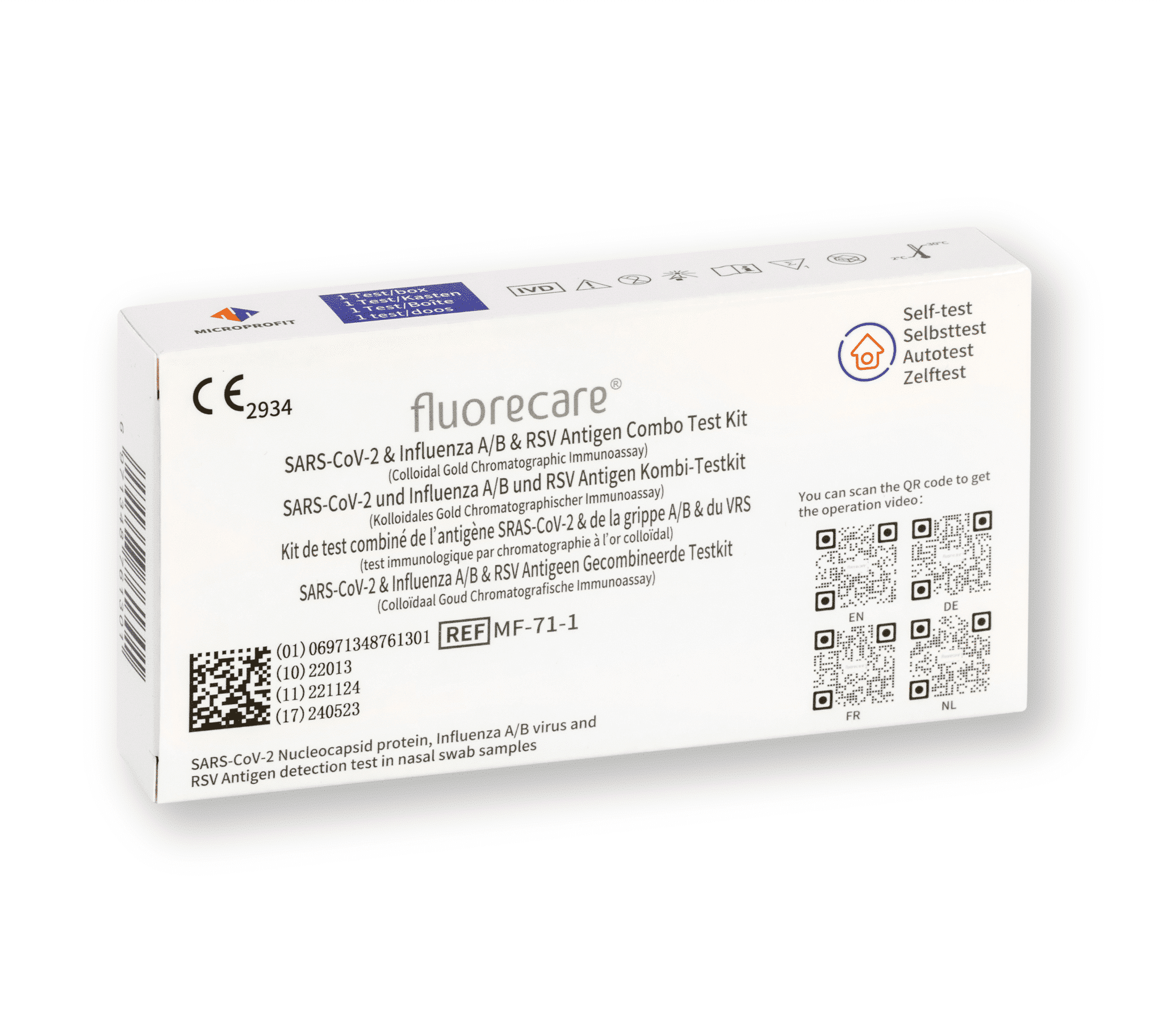 fluorecare Corona & Influenza A/B & RSV Antigen Combo Test